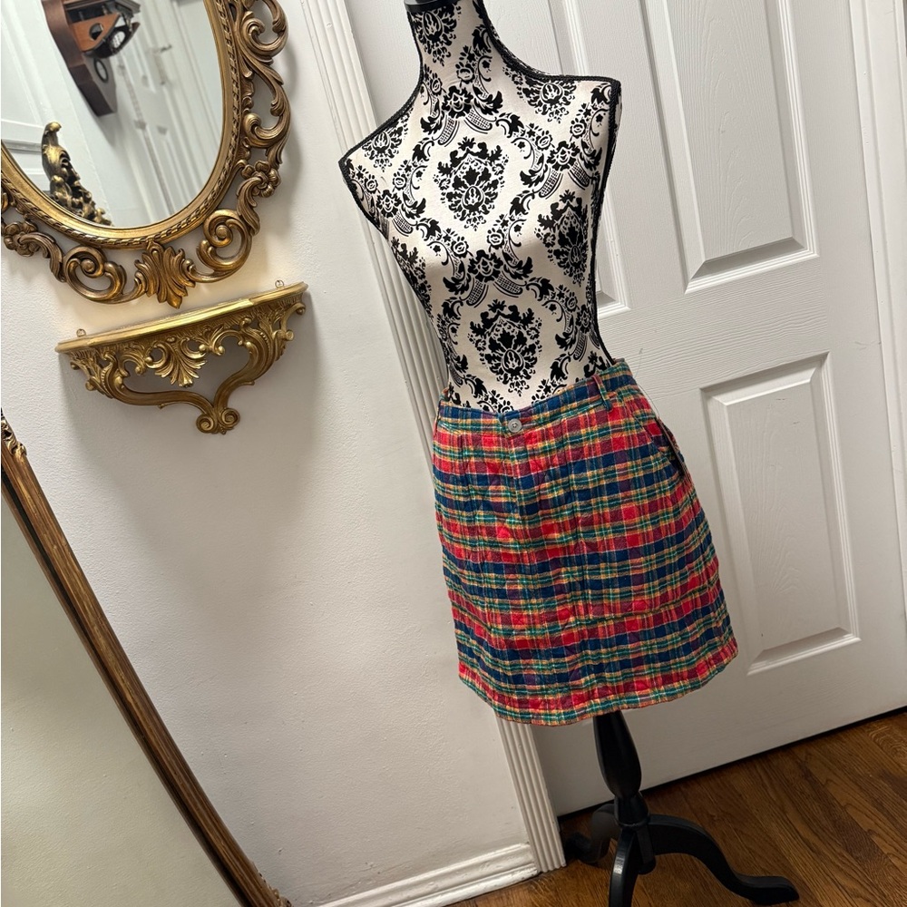 Woolrich Colorful Plaid Mini Skirt